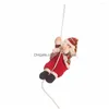 Christmas Decorations Christmas Decorations Climbing Santa Pendant On Rope Ladder Ornament Xmas Tree For Home Holiday Decoration Gif Dh1Gl