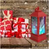 Christmas Decorations Christmas Decorations Lantern Light Led Electronic Candle Lights Decoration Props Square Lighthouse Year Gift Dhsea