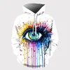 Men's Hoodies 2022 Fashion Casual 3D Printing Creative Art Hand-painted Graffiti Hooded Sweatshirt Large Size Wholesale Youth
