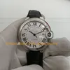 7 Farbe mit Schachtel Uhren für Männer Armbanduhren Automatisch 42 mm WSBB0049 Silber Römisches Zifferblatt Edelstahl Lederband Gelbgold Mechanische Armband Uhr