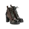 2023 Luxury laureaat platform Desert Boots 1A41QD 1A43LP Black Heart Martin Boot Overcloud High Flat Booties enkelschoenen