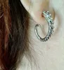 Hoop Earrings 2022 Vintage Silvery Gothic Punk Deep Sea Squid Tails Ocean Squidopop Tentacles Stud Unisex Fashion Jewerly