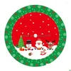 Décorations de Noël décorations de Noël 33 pouces jupe d'arbre en osier avec un pamateur de neige motif de sol beautif met de sol Er Noël décor dhkv5
