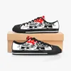 uomo donna scarpe personalizzate fai-da-te sneakers basse in tela da skateboard tripla personalizzazione nera sneakers sportive con stampa UV Shizi 172-2