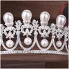 Wedding Hair Jewelry 2021 New Vintage Baroque Bridal Tiaras Accessories Prom Headwear Stunning Sheer Crystals Wedding And Cr Dhgarden Dh1Ng
