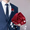 Dekorativa blommor europeiska stil brudgum man kostym lapel pin band rineston herrar corsage bröllop affärsfest kostym rekvisita xh056