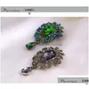 Pins Brooches Red Blue Crystal Brooch Water Drop Dress Suit Brooches Cor Women Fashion Jewelry Gift Delivery Dhc0V