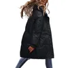 Damesgeuljassen mode dames heldere pu rode zwarte puffer jas winter warme bubbel glanzende lederen parka's omlaag zipper l5