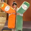 1Pc 70130Cm Long Fruits Plush Pillow Filled Unicorn Dinosaur Cactus Carrot Toy For ldren Kids Pop Beautiful Bed Decor Gift J220729