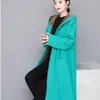 Kvinnors trenchrockar Autumn Winter Fashion Long Coat Women Femme Single-Breasted Solid Plus Velvet Thicking Lady Windbreaker Clothes Top
