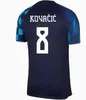 2022 Modric Kroatien Soccer Jerseys Perisic Lovren Majer Kovacic Kramaric Football Shirts Mens Brozovic Vlasic Pasalic Budimir Uniform National Team Kids Kit