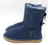 Stivali da neve Bailey 2 fiocchi per bambini Stivali da bambino per calzature da bambina autentici solidi Botas nieve invernali