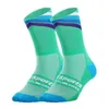 Chaussettes de sport Mounchain 1 paire unisexe professionnel respirant genou-haut cyclisme course Sport taille 6-11.5 pour hommes et femmes