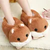 Talltor Winter Cartoon Hamster Plush Cotton Shoes Thicked Can Be Animal Big Head inomhus Hem Varm väska Hälen 221124