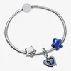 925 Silber Stern Charm Anhänger Glücksarmbänder Perlen DIY passend für Pandora Damen Schmuckarmband