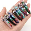 Hangende kettingen 6pcs/lot chakra energie diverse natuursteen ketting kwarts kristal pilaar charmes sieraden slinger 18 55 mm