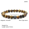Beaded Lava Tiger Eye Turquoise Beads Armband Natural Stone Magnetic Hematite Armband For Women Mens Fashion Jewelry Drop Delivery Dhodr