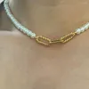 Choker Pearl Twist Rope Chain Halsband för kvinnor som skarvar Summer Juvelery Elegant Minimalist Romantic Jewelry Bridesmaid Gift