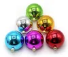 4cm تسامي الكرة عيد الميلاد الحلي الحلي شاترة الشرير عيد الميلاد DIY الحلي الفراغات ملونة معلقة لحفلات الحفلات الحرف 6 ألوان SN5037