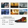 DIY Custom Schuhe Classic Canvas Skateboard Casual Akzeptieren Sie Triple Black Customization UV-Druck Low Cut Herren Damen Sport Sneakers Wasserdicht Größe 38-45 COLOR835
