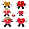 Bambole per feste di San Valentino Coniglietto Peluche Ripiene Cuscini a forma di cuore farcito Carino Cuscino novità per divano Camera da letto Decorazioni per la casa Regali per bambini