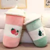 5580 cm Cartoon Real Life Fruit Tea Cup Cuddle Soft Däcke Kudde Fylld matmjölkteformad docka för LDREN GIRLS Birthday Present J220729