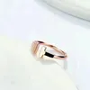 Luksusowy projektant mody Ring Tiffny Letter Double T Diamond Ring296b
