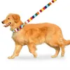 Rainbow Stripes Fashion Dog Collar Justerbar H￥llbar f￤rgfast l￤mplig f￶r sm￥ hundstorlek extra