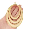 Pendant Necklaces 2 X Matte Gold Color Hollow Large Round 3 Circles Charms Pendants For Necklace Jewelry Making 120x74mm