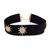 Choker Fashion Shiny Star Crystal Ribbon Halsband för kvinnor Etniska koreanska unika justerbara charmiga smycken Tillbehör