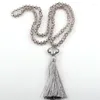 Подвесные ожерелья мода богемные племенные украшения стекло хрусталь с длинной завязкой диаграммой