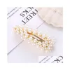 Hair Clips Barrettes Korean Style Pearl Barrettes Handmade Fishing Line With Beads Water Drops Bangs And Flower Hair Acces Dhgarden Dh4Xi