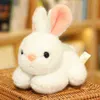 1520 cm schattige simulatie liegen konijnspeelgoed gevuld met mooie levensechte dieren pluche bunny poppen voor kinderen ldren soft schattig cadeau j220729