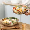 Bols plateau de service pratique assiette à salade en acier inoxydable plus épaisse bol de nidification antirouille