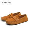 Klänningskor Summer och höstmän avslappnade skor av hög kvalitet läder loafers mockasins platt lättkörning 221124