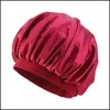 Bonnets de douche Lady Satin Silk Chapeaux de sommeil ajustés Bonnets de douche Head Wrap Bonnets de soins capillaires Élasticité Chapeau de bain Circar Produits de chambre Dr Dhndy