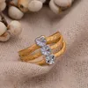 Cluster Rings Two Color Dubai Arab Africa Gold For Girls Arabian Middle East Jewellery Woman Mama Gift