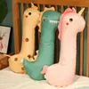 7085110Cm Riesen Dinosaurier Einhorn Giraffe Plüsch Lange Kissen Kawaii Tier Peluches Spielzeug Gefüllte Weiche Schlaf Kissen Für Mädchen J220729