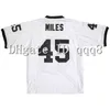 American College Football Wear Top Quality 1 # 45 Boobie Miles Permian Panther Jersey All Stitched Friday Night Lights Film Maillots Maillots de football Noir Blanc