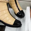 2022 Botas de canal de diseñador Zapatos Desnudo Negro Punta estrecha Tacón medio Botas cortas largas Zapatos mNN