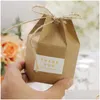 Enrole de presentes Novo criativo Kraft Paper Candy Gift Wrap Boxes Lantern Hex￡gono Favores de casamento Bolsas de chocolate embalagem 20211224 DHX7P