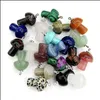 Hänge halsband 10st helande chakra kristall svamp hänge för att göra smycken halsband örhängen armband naturliga gemst dhgarder dhzno
