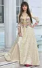 Modern Morocco Kaftan Prom Occasion Dresses with Long Sleeves Full Lace Floral Caftan Ayaba Arabic Evening Gown robe de soiree