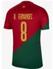 2022 soccer jerseyS portugal Bruno FERNANDES DIOGO J. Portuguesa URUGUAY Joao Felix 22 23 Football shirt pre match special BERNARDO DOHA home away kids SUICA shirt