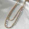 Pendant Necklaces Multi-layer Trend Elegant Jewelry Crystal Twist Geometry Chain Necklace Unquie Women Fashion Wholesale