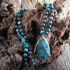 Pendant Necklaces MD Fashion Boho Jewelry Natural Stones With Semi Precious Women Bohemia Necklace Gift Dropship