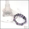 Identifica￧￣o Bracelete de pedra natural Cristal duplo com pulseiras de pavimentos de pavimento J￳ias de entrega de joalheria DHGARDEN DHZBK