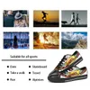 Benutzerdefinierte Schuhe klassische Leinwand Low geschnittene Skateboard Casual Triple Black Akzeptieren Sie die Anpassung UV -Druck Low Mens Damen Sport Sneakers atmungsaktive Farbe 789