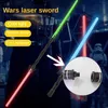 LED Light Sticks 80cm RGB Saber Laser Sword Toys Saber 7 Colors Change Kids SoundFonts Force FX FOC Blaster Jedi Gift 221125