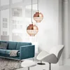 Pendelleuchten Nordic Moderne galvanisierte Metall Rose Gold Laterne Einzelkopf Licht Korridor Bar Schlafzimmer Veranda Lampe Ya72832